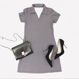 Collared Pattern Dress Size M